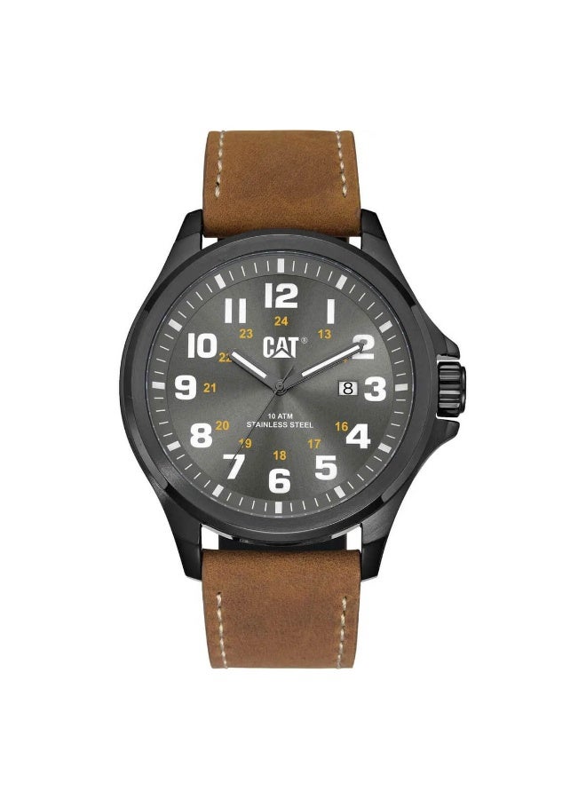 CAT Operator Men's Watch Brown Leather Strap PU.151.35.515